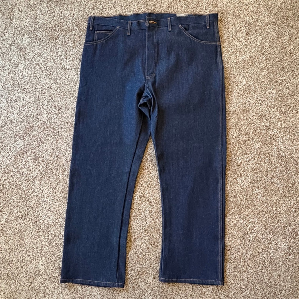 Dickies Mens Work Jeans Regular Fit 44x30 Dark Blue Indigo Denim 100% Cotton NWT